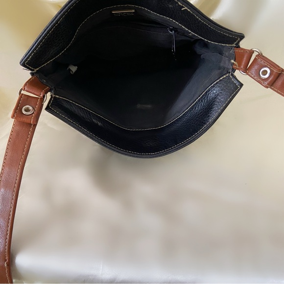 Vintage horsebit brown black crossbody purse bucket - Picture 6 of 7